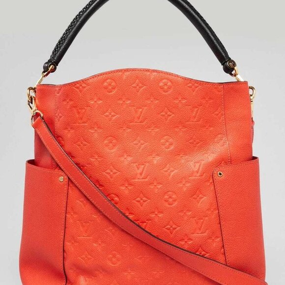 Louis Vuitton Apricot Monogram Empreinte Leather Bagatelle Bag - Picture 1 of 12